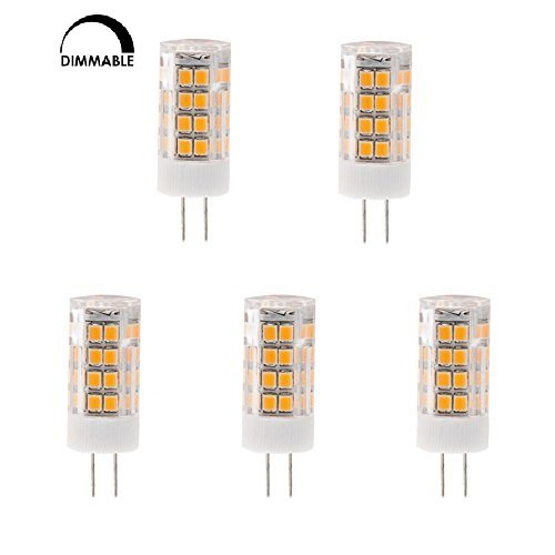 AC100-130V, Dimmable T4 GY6.35 120V LED Bulb, 3.5 Watts, 35W Equivalent, 5-Pack
